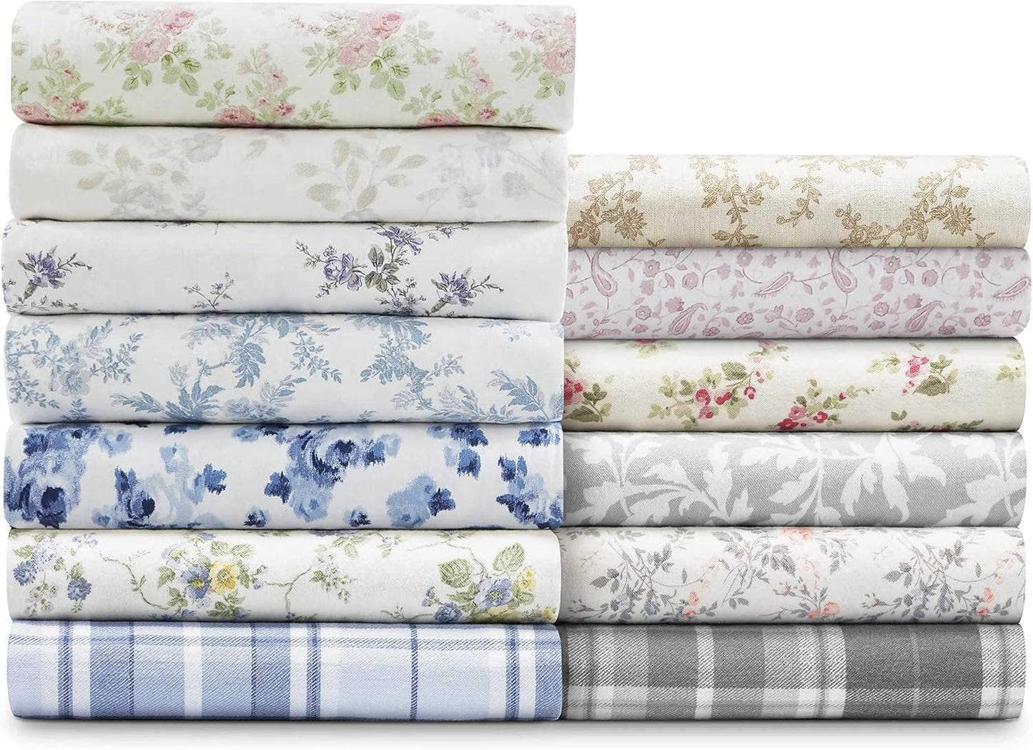 Flannel Cozy Sheet Sets-Audrey Pink/Cream