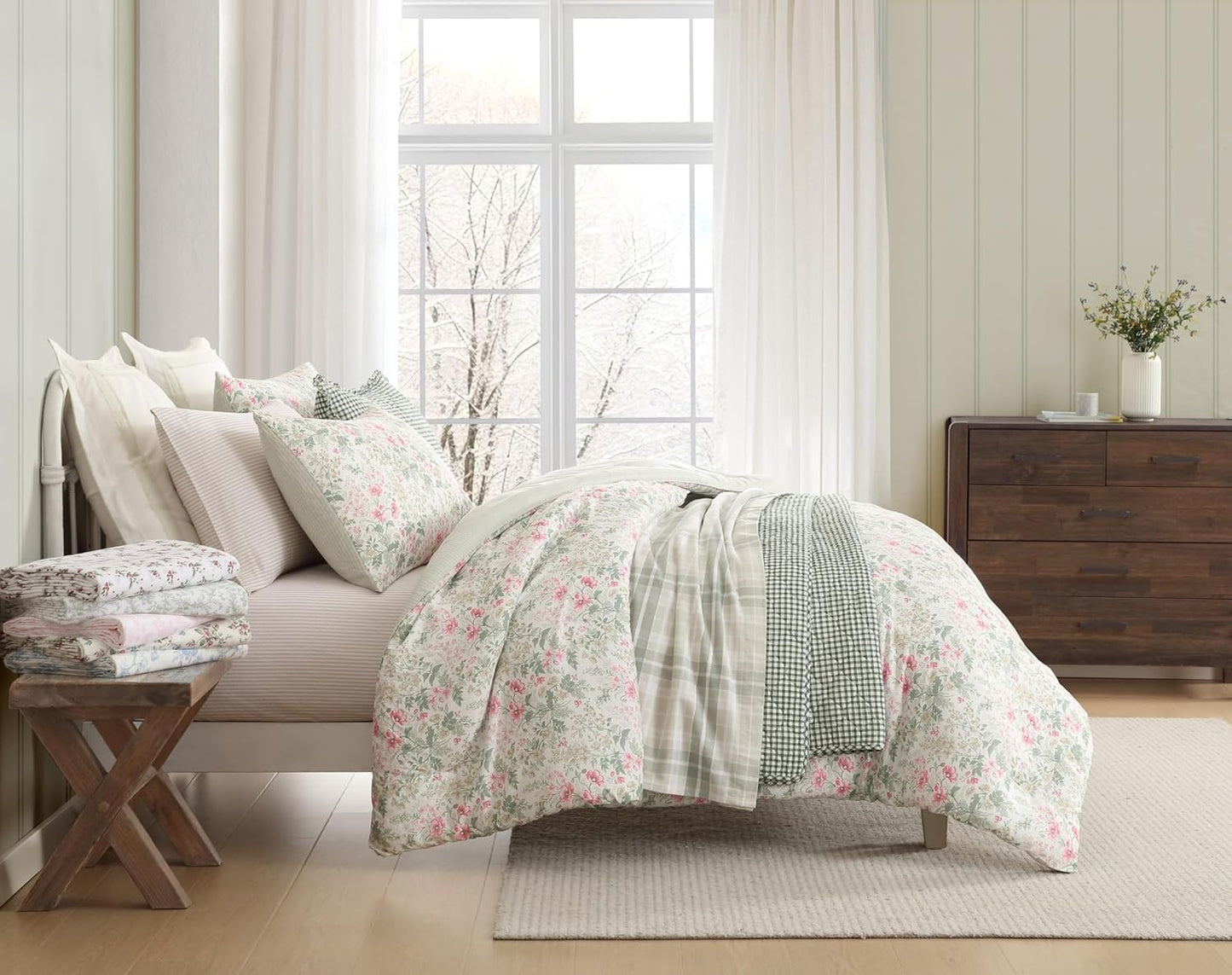 Flannel Cozy Sheet Sets-Vanessa Blue