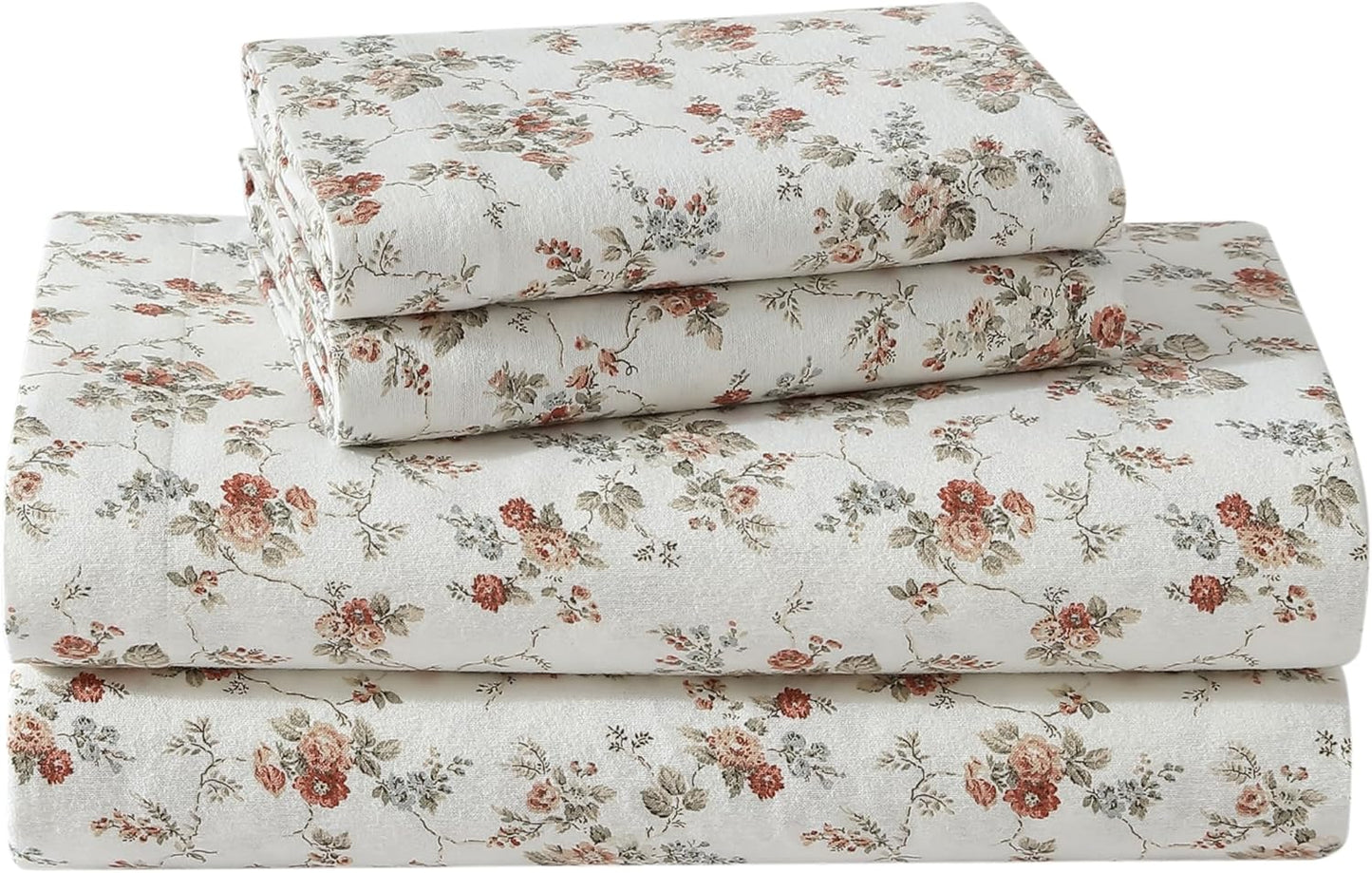 Flannel Cozy Sheet Sets-Le Fleur Orange