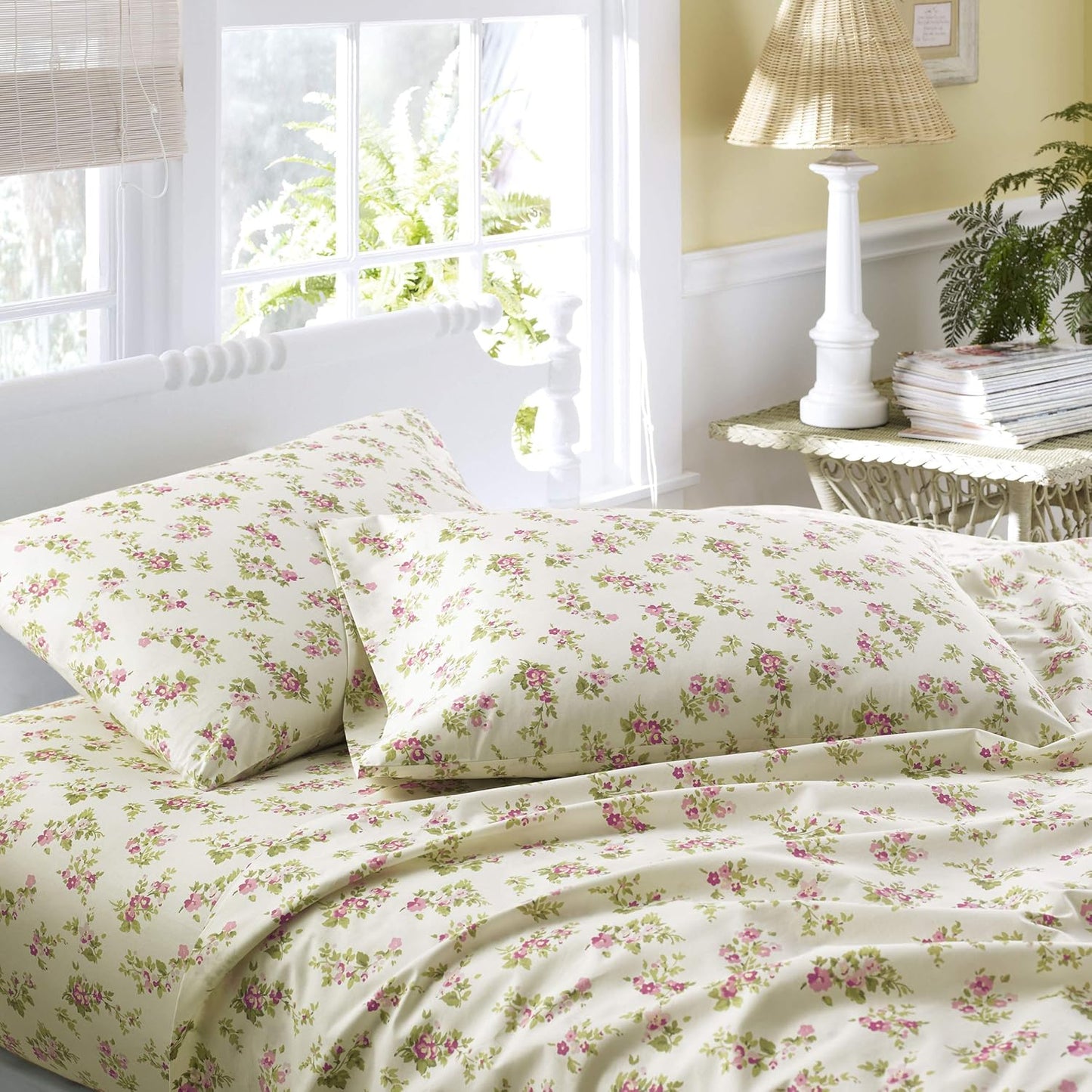 Flannel Cozy Sheet Sets-Audrey Pink/Cream