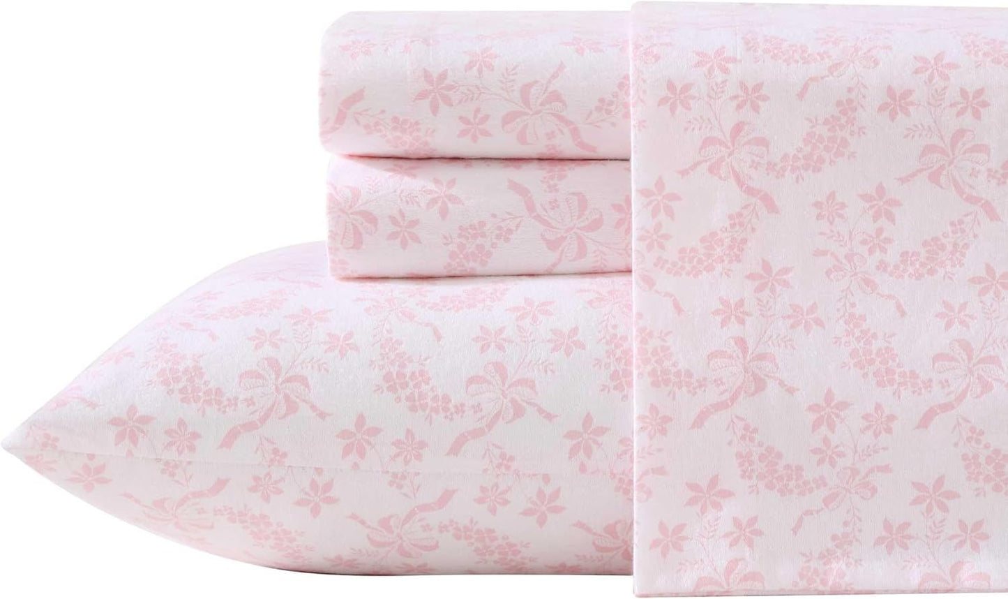 Flannel Cozy Sheet Sets-Antoinette Pink