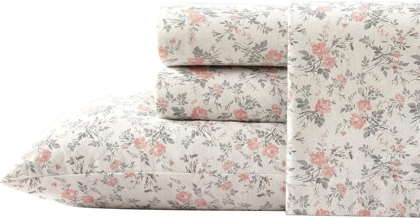 Flannel Cozy Sheet Sets-Rosalie Grey