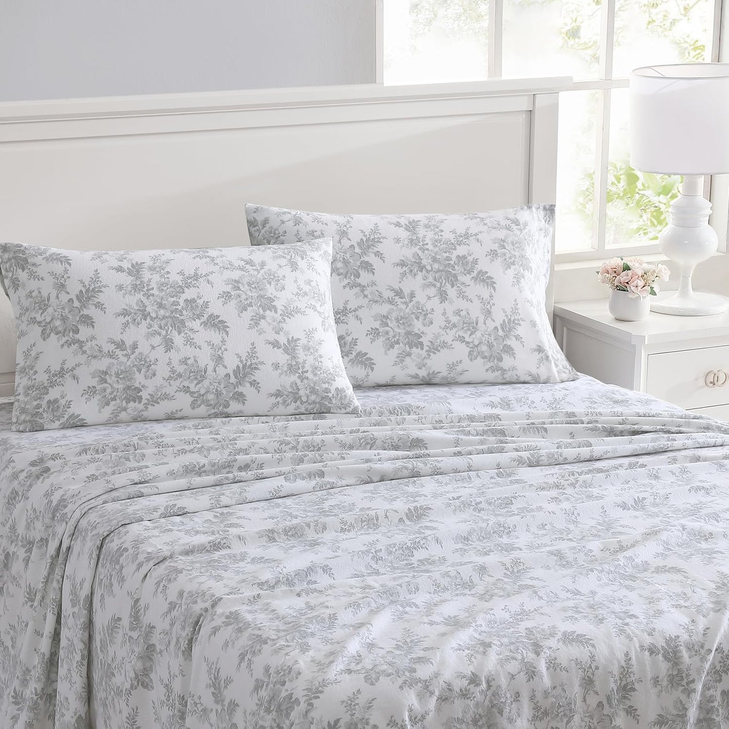 Flannel Cozy Sheet Sets-Vanessa Grey