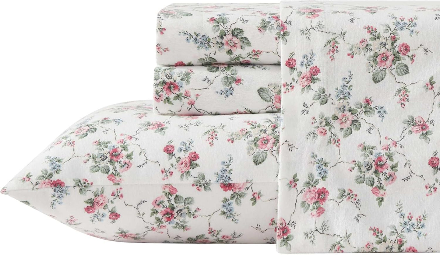 Flannel Cozy Sheet Sets-Le Fleur Pink