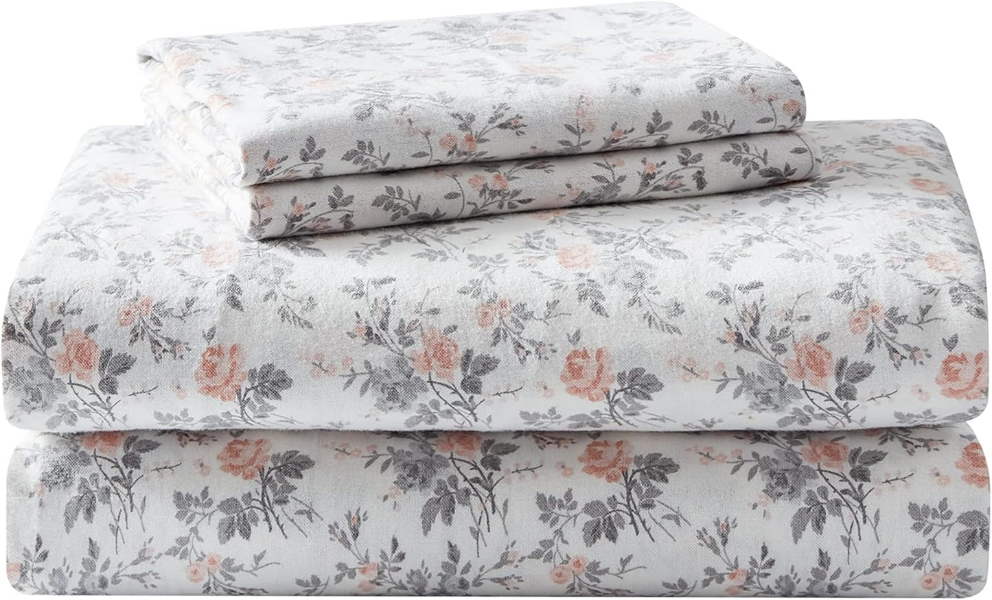 Flannel Cozy Sheet Sets-Rosalie Grey