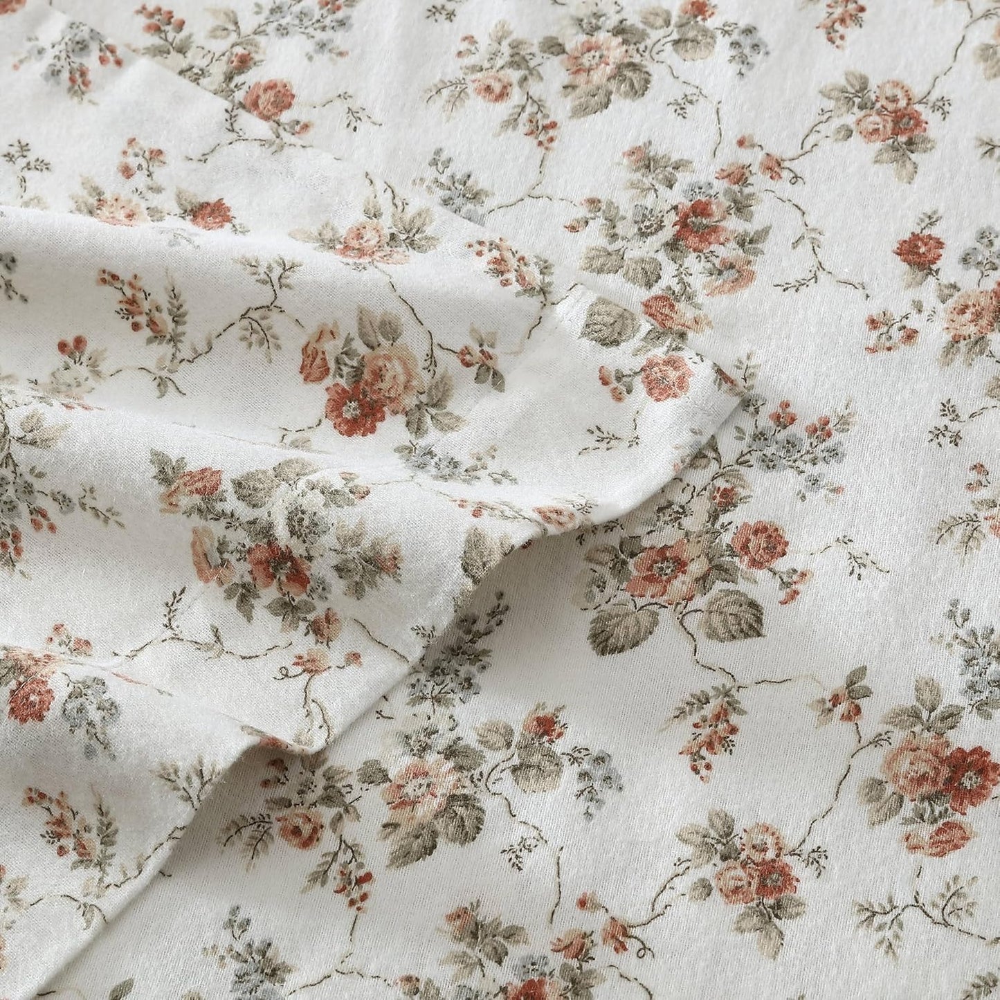 Flannel Cozy Sheet Sets-Le Fleur Orange