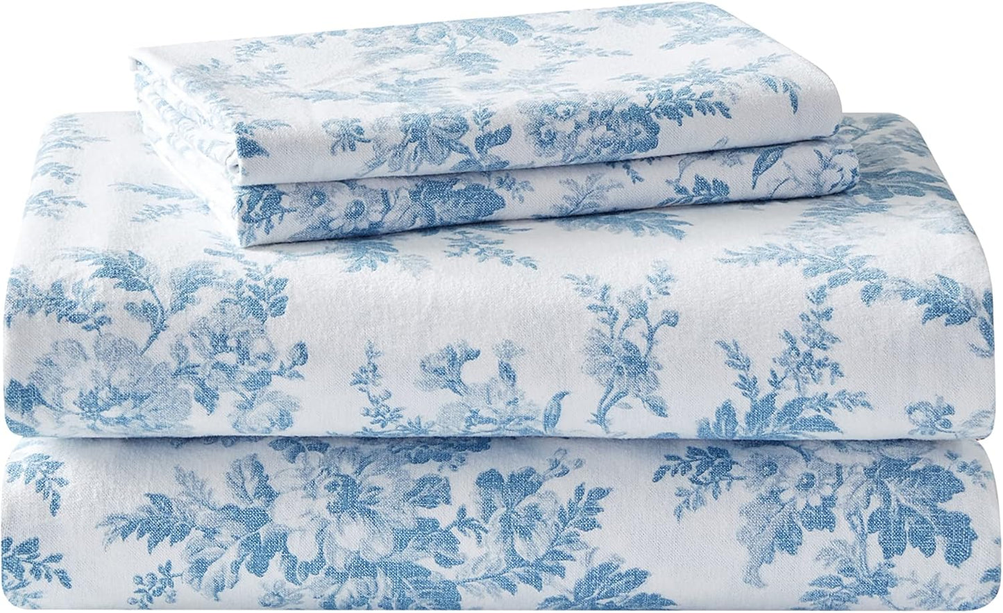 Flannel Cozy Sheet Sets-Vanessa Blue
