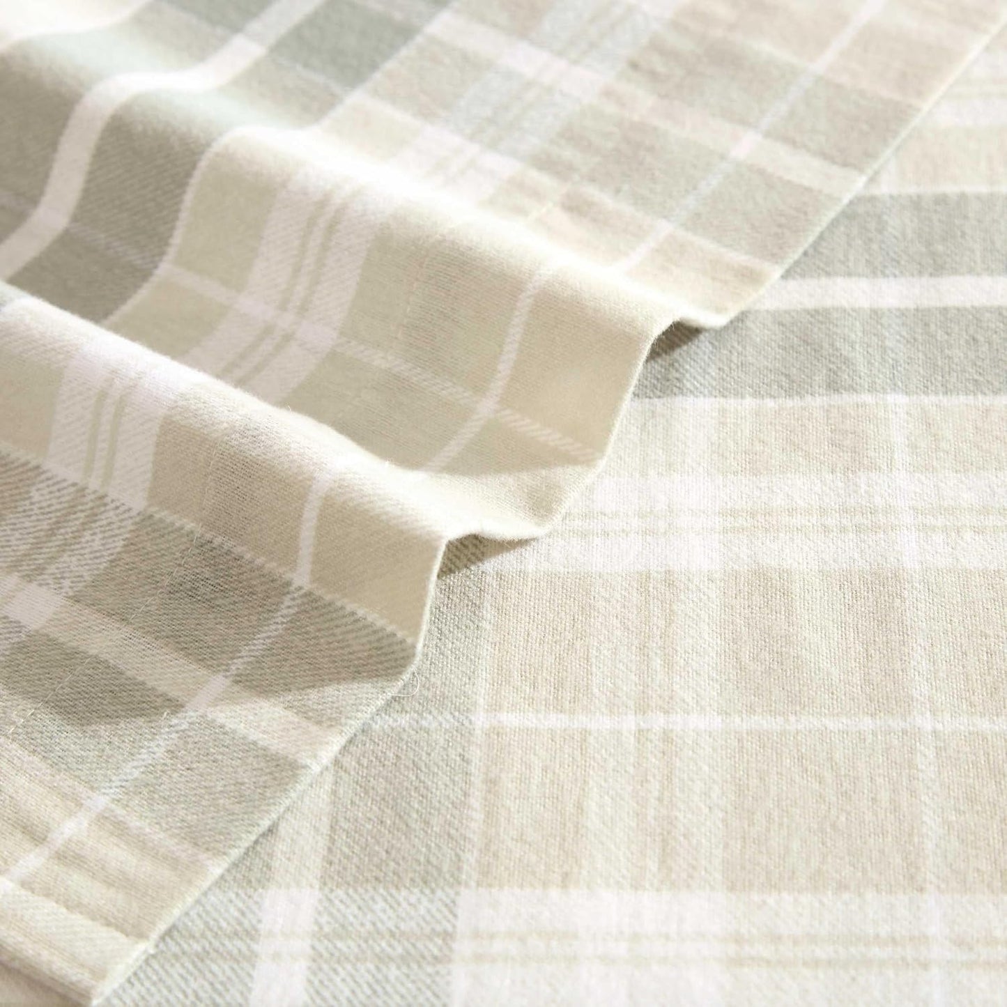 Flannel Cozy Sheet Sets-Mulholland Plaid Green