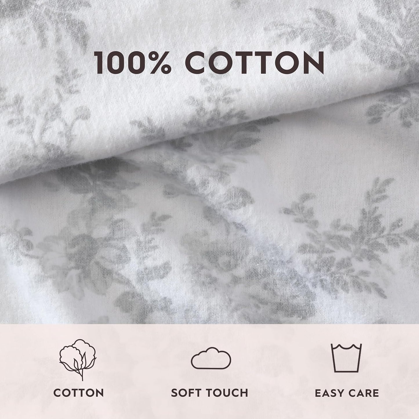 Flannel Cozy Sheet Sets-Vanessa Grey