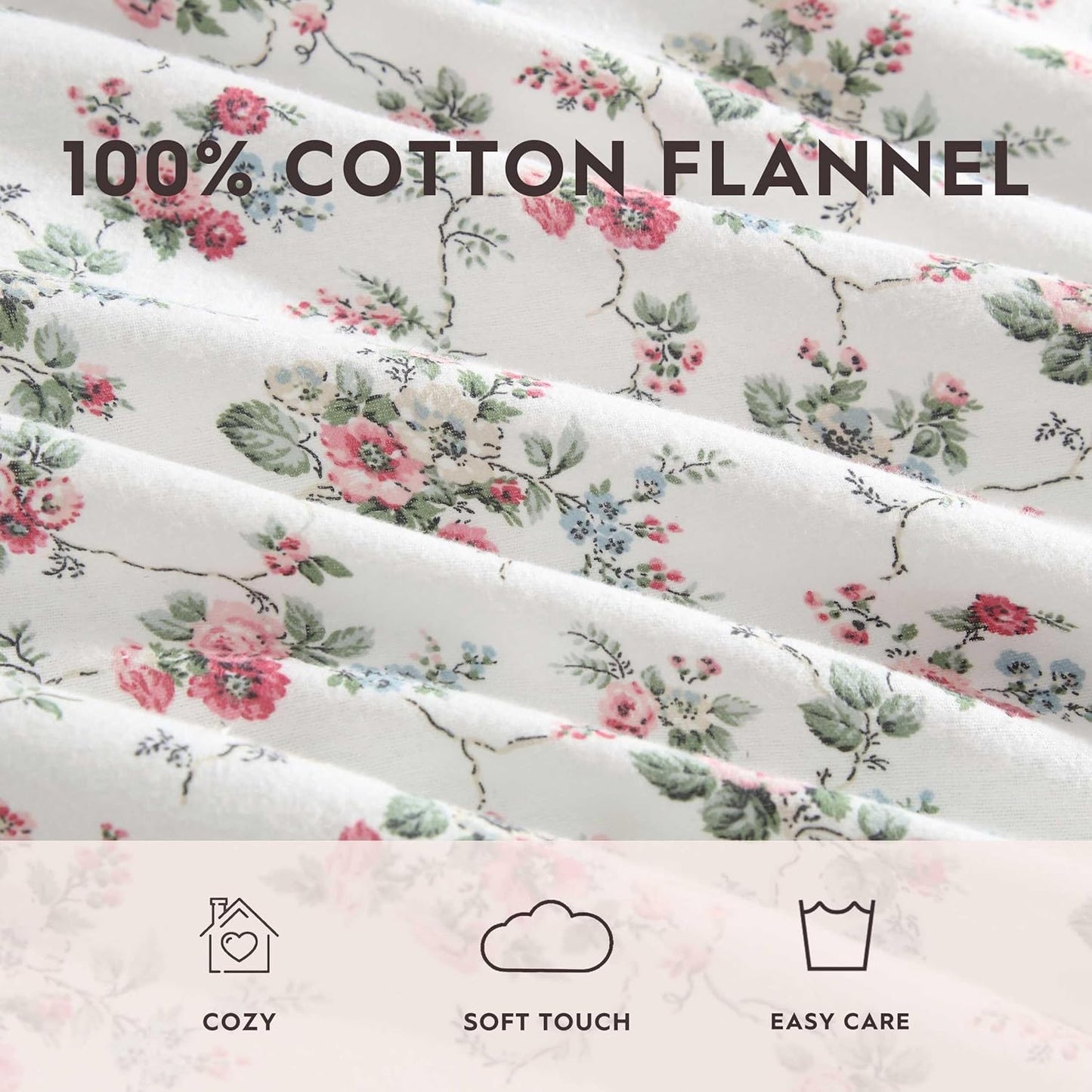 Flannel Cozy Sheet Sets-Le Fleur Pink