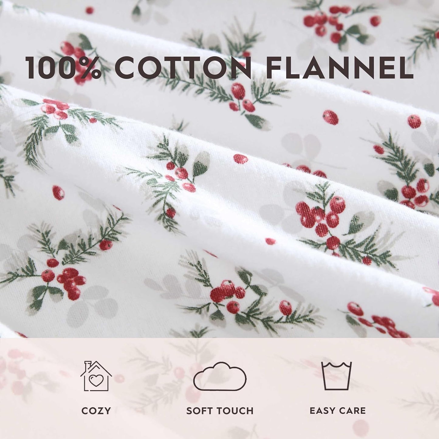 Flannel Cozy Sheet Sets-Berry Bright Red
