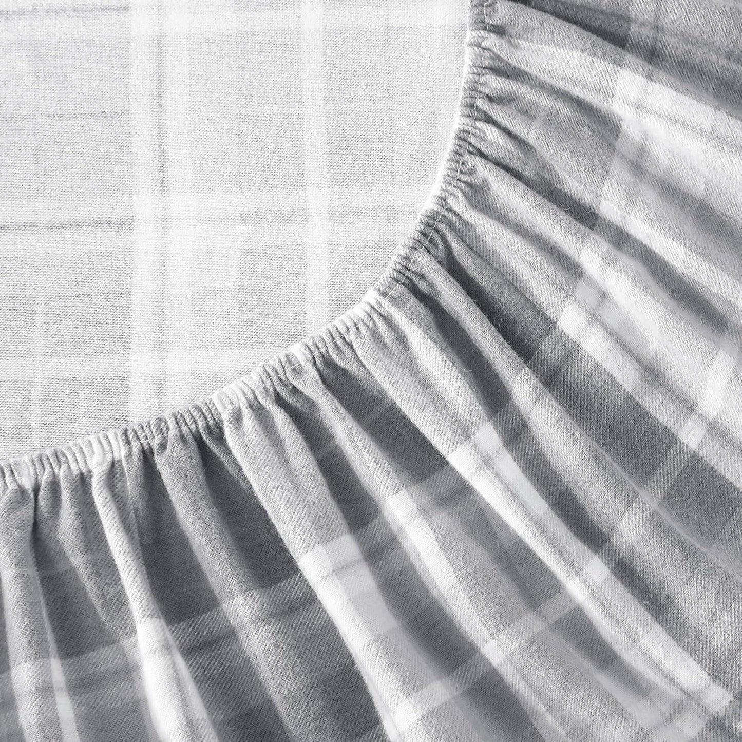 Flannel Cozy Sheet Sets-Mulholland Plaid Grey