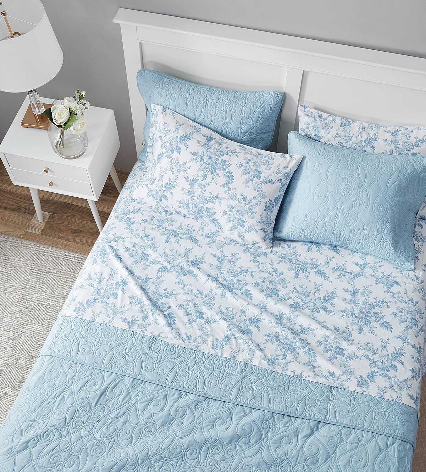 Flannel Cozy Sheet Sets-Vanessa Blue