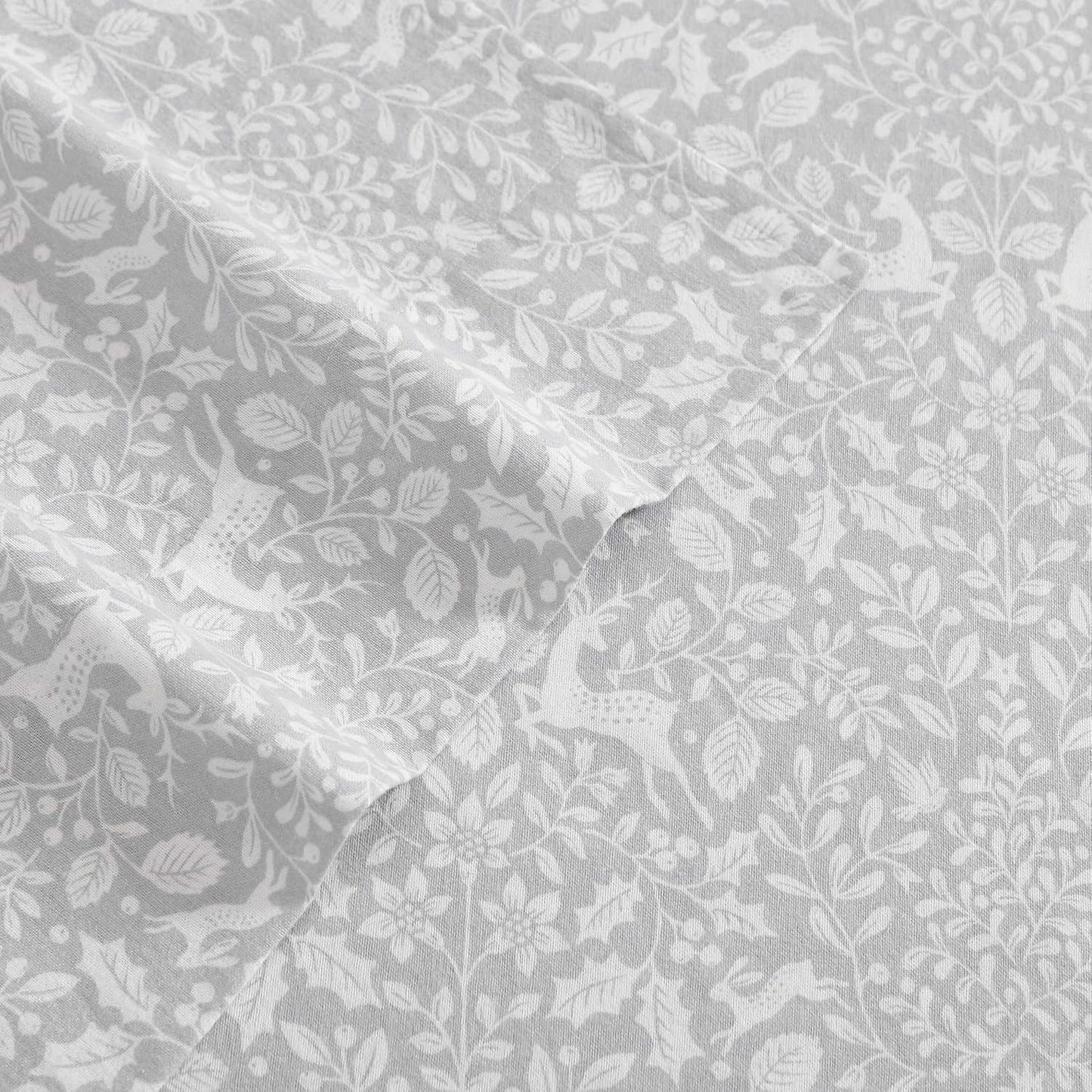Flannel Cozy Sheet Sets-Deer Dance Grey