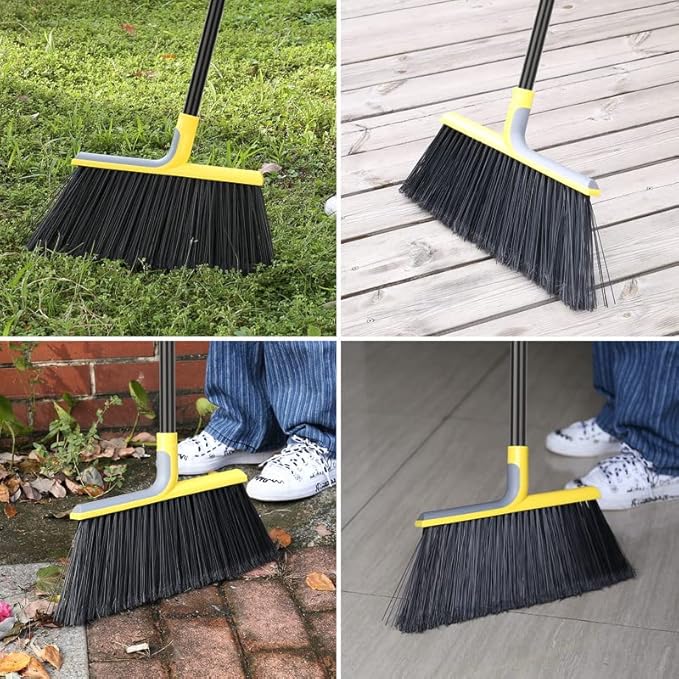 Outdoor Broom for Floor Cleaning,58" Heavy-Duty Commercial Broom for Sweeping Concrete Courtyard Garage Patio Indoor Home Kitchen Office Lobby