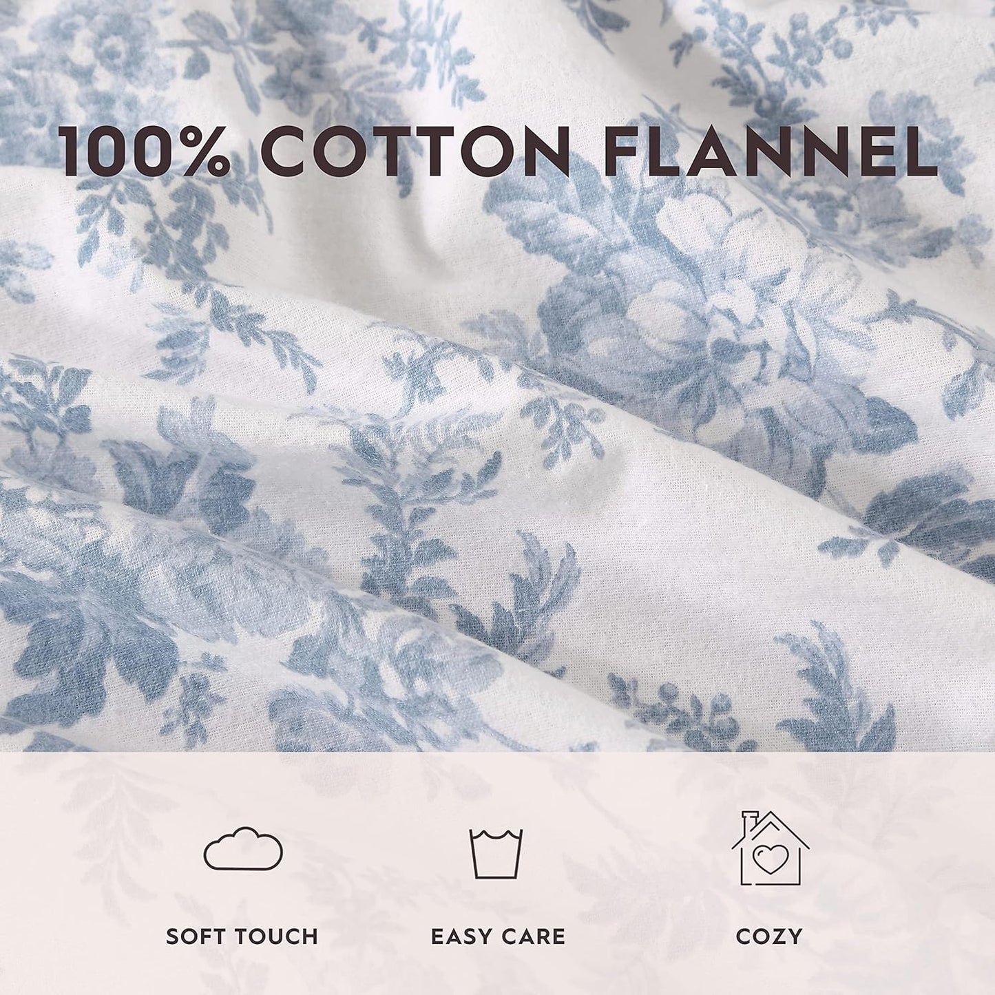 Flannel Cozy Sheet Sets-Vanessa Blue