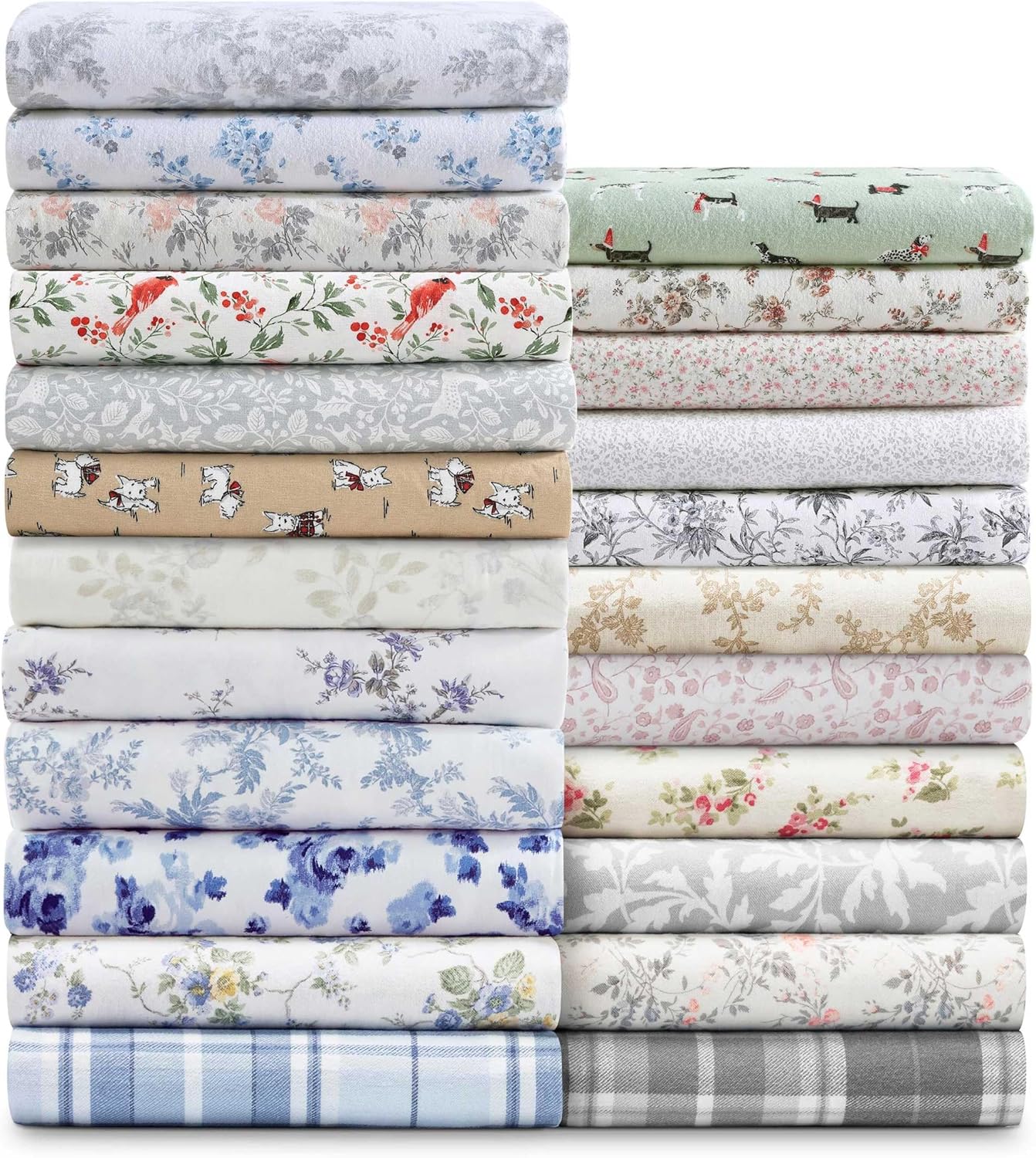 Flannel Cozy Sheet Sets-Deer Dance Grey