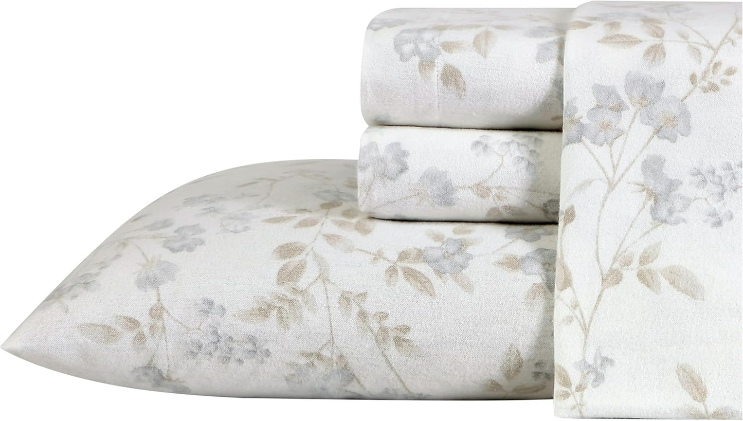 Flannel Cozy Sheet Sets-Fawna Gray