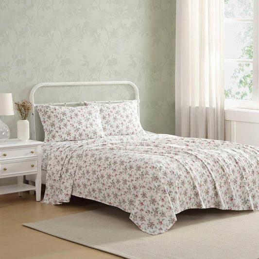 Flannel Cozy Sheet Sets-Le Fleur Pink