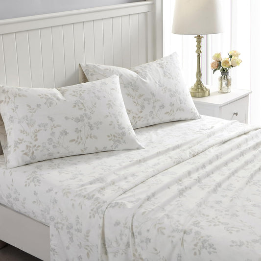 Flannel Cozy Sheet Sets-Fawna Gray