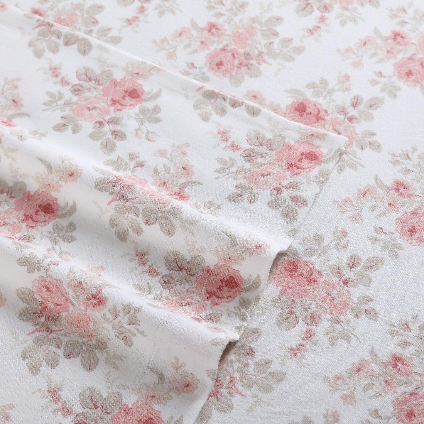 Flannel Cozy Sheet Sets- Lisalee Pink/Grey