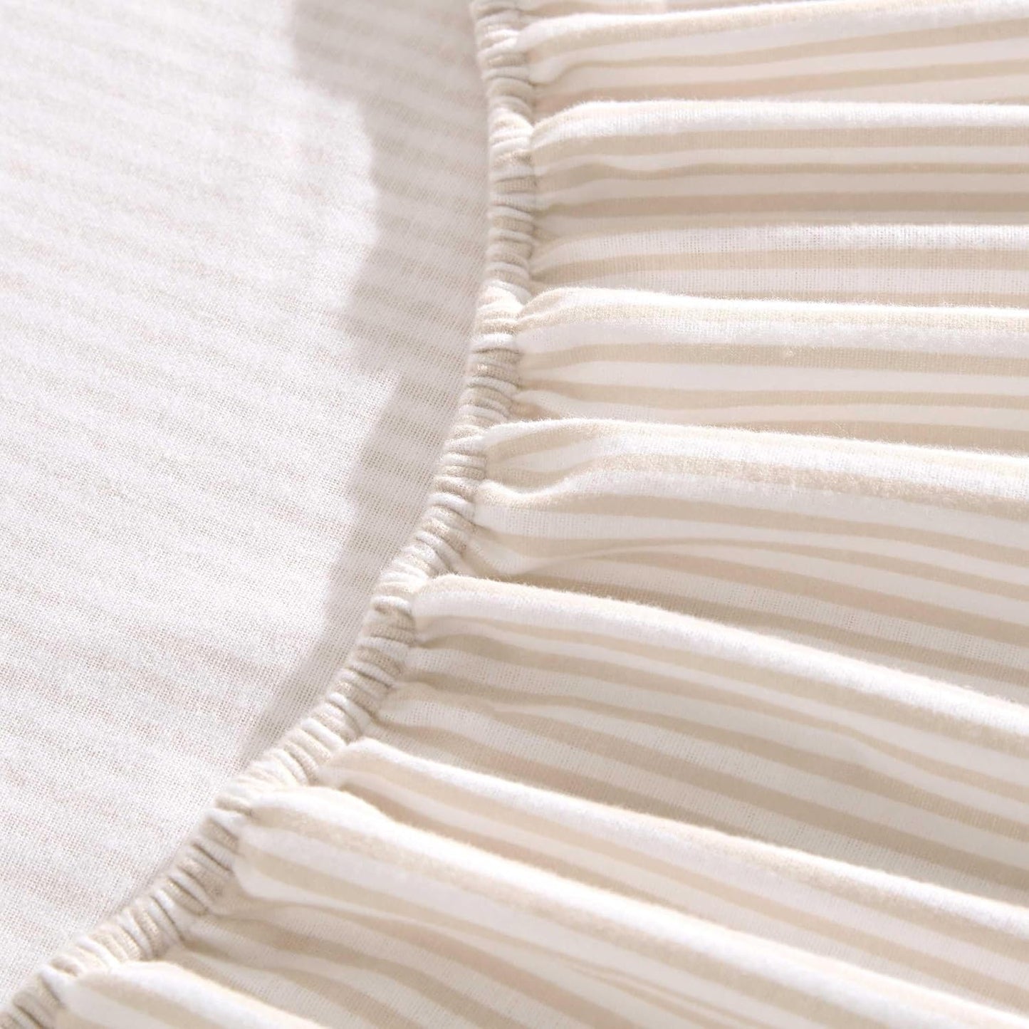 Flannel Cozy Sheet Sets-Oxfordshire Stripe Beige