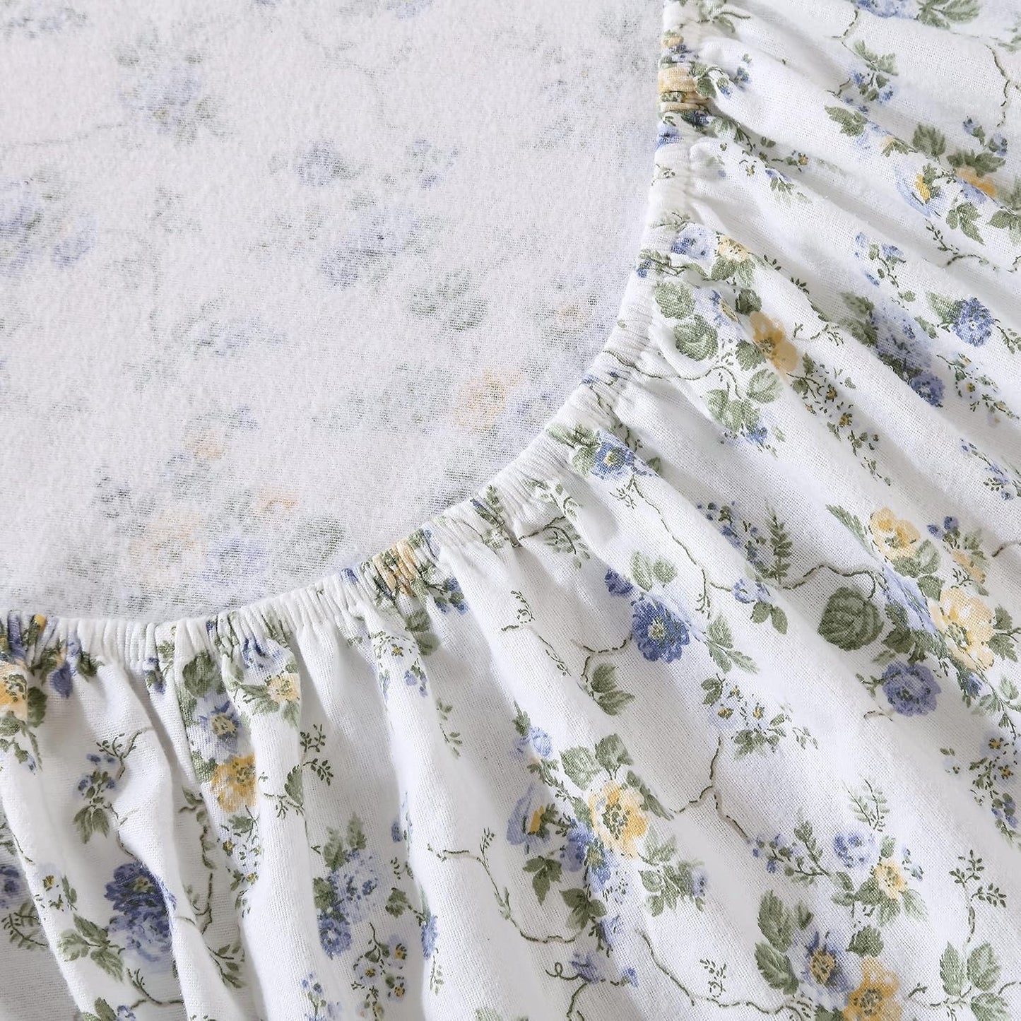 Flannel Cozy Sheet Sets-Le Fleur Multi/White