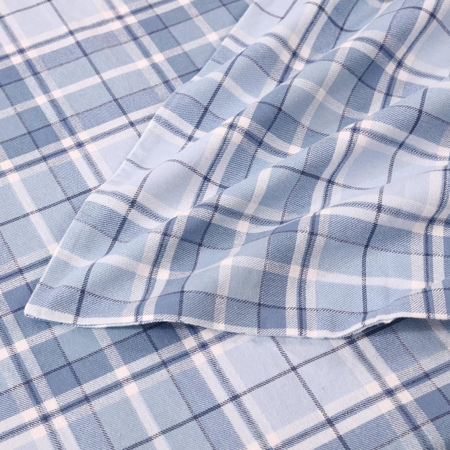 Flannel Cozy Sheet Sets-Mulholland Plaid Blue