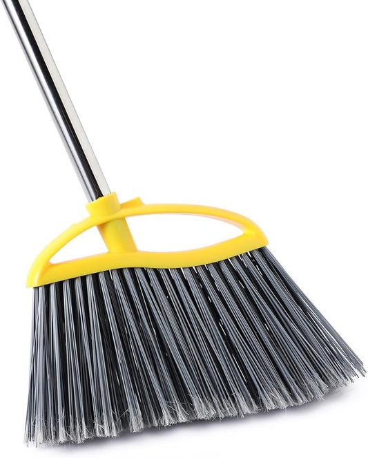 Indoor&Outdoor Broom 55 inch Tall Household Broom Use for Courtyard Kitchen Office Mall Lobby Sweep Dust Fallen Leaves Pet Hair Floor Rubbish