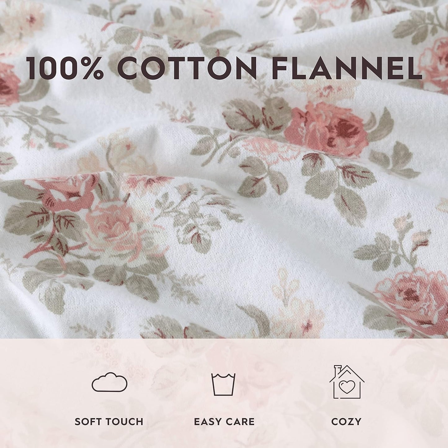 Flannel Cozy Sheet Sets- Lisalee Pink/Grey